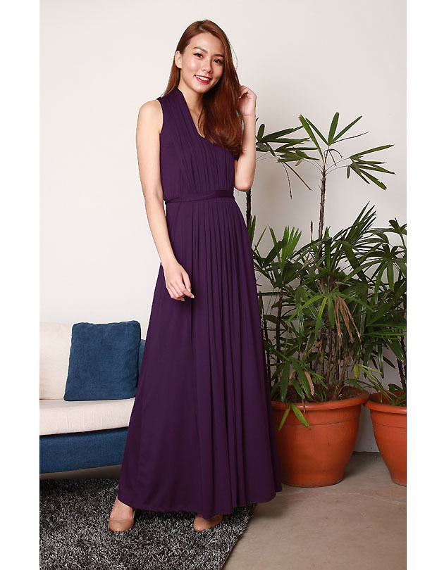 Marilyn Maxi Dress in Velvet Purple